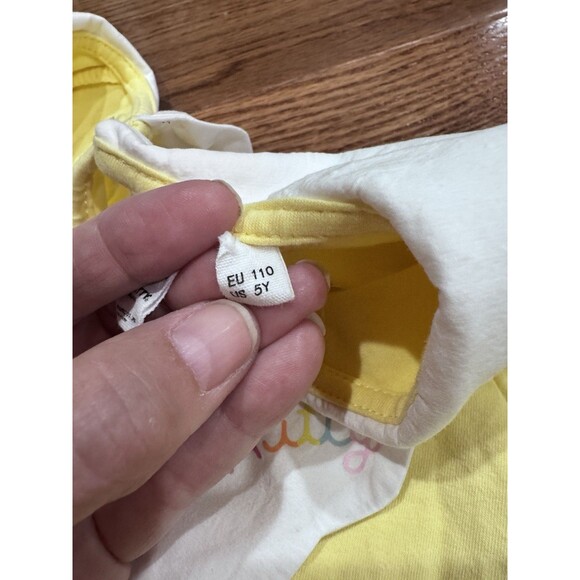 Hello Kitty x Shein Unicorn Peter Pan Collar Dress Size 5 Years Yellow Kawaii - Picture 4 of 5